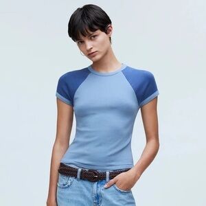 Madewell Blue Women's Raglan Sleeve Top